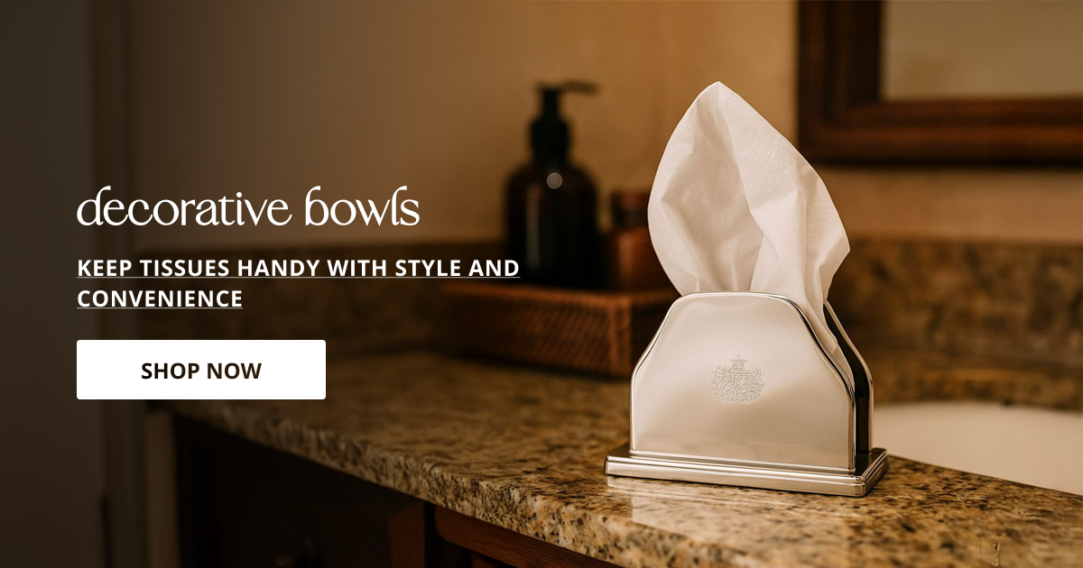Tissue paper holder with decorative design perfect for dining table kitchen counter and home decor styling.