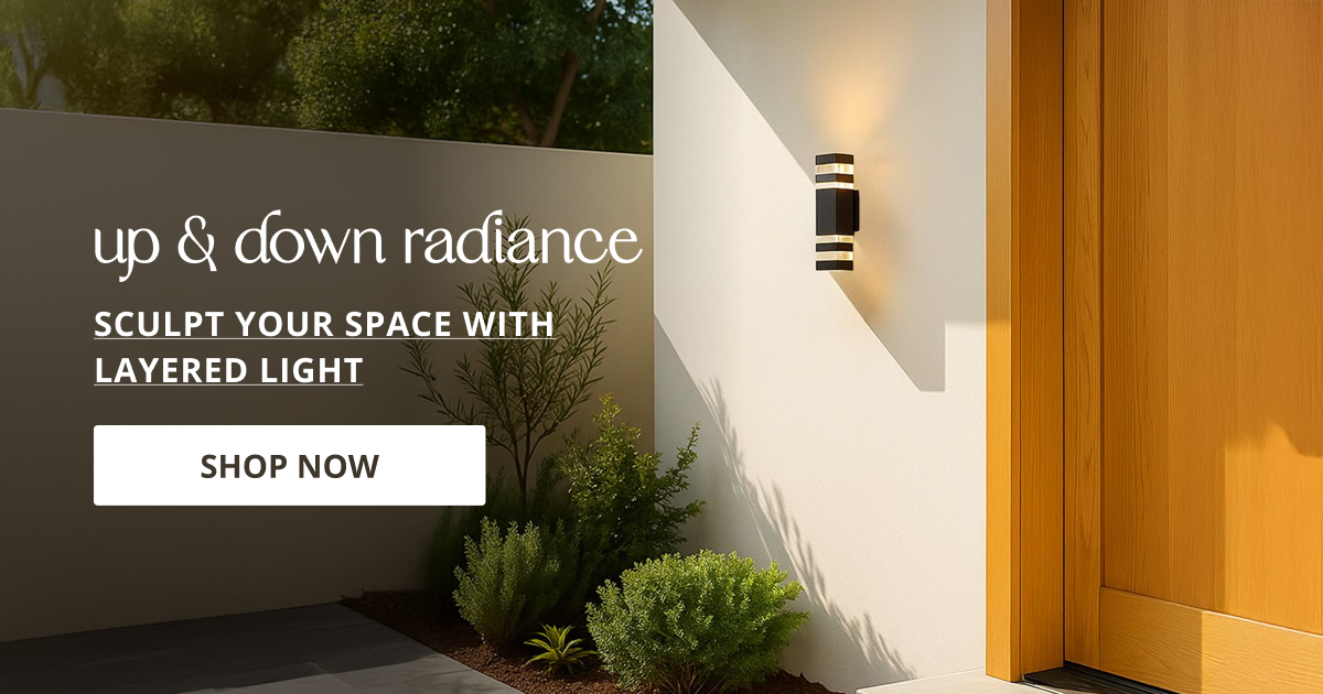 Up down lights with modern wall design giving stylish lighting effect for interior walls and home decor.