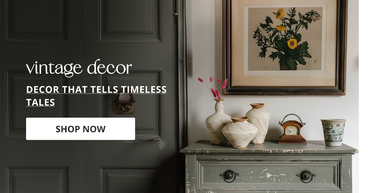 Vintage decor lookbook with classic lamps frames and accessories perfect for traditional home interior inspiration.