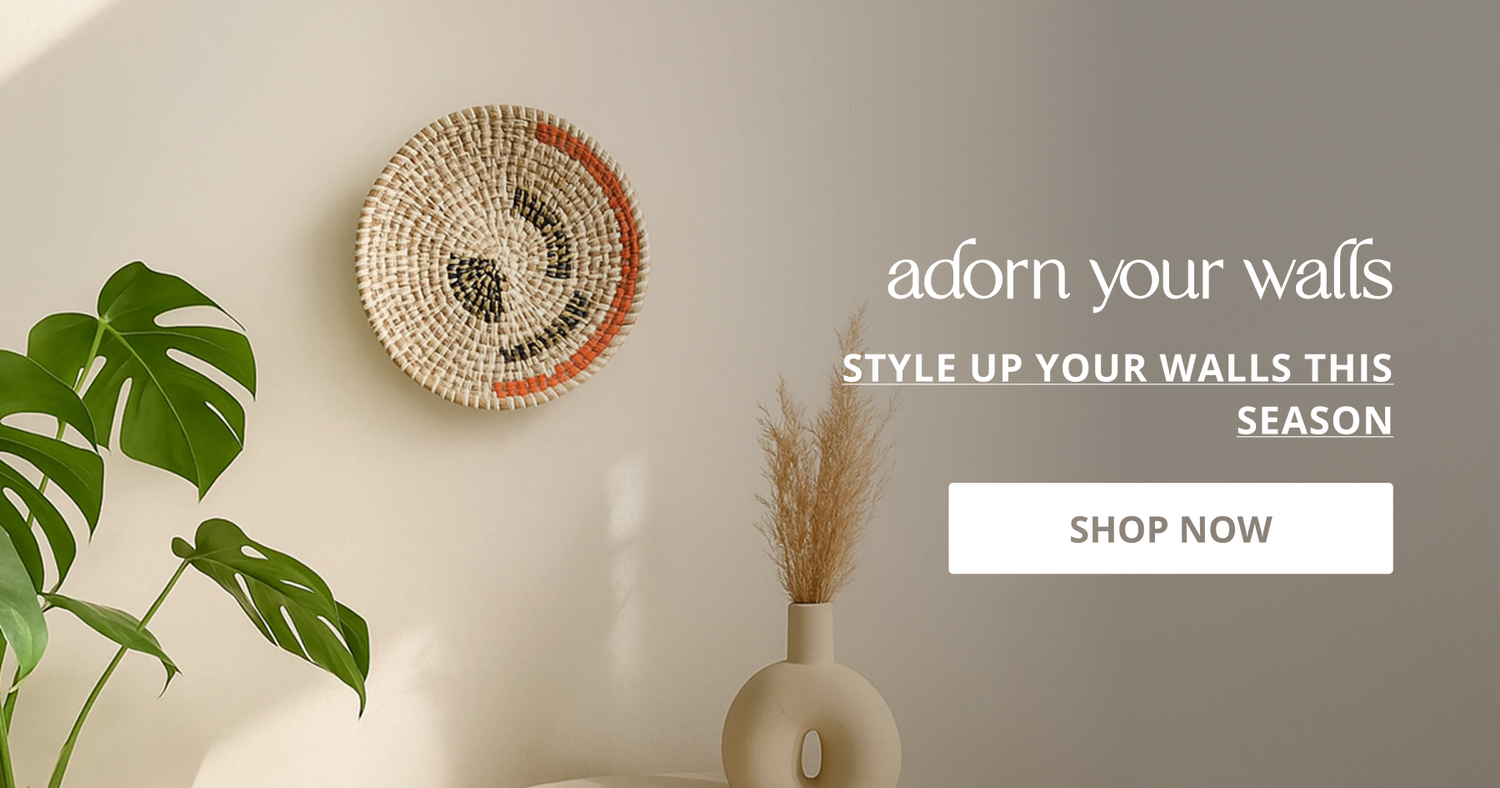 Wall baskets for living room with handmade design perfect for wall decor and natural interior styling.