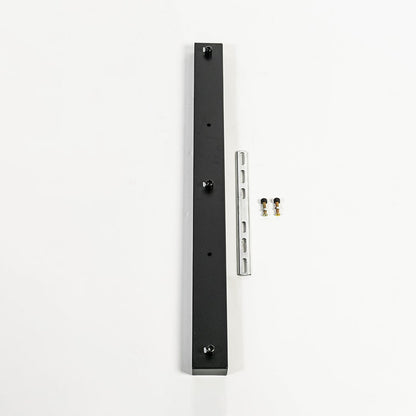 3-Light Black Rectangular Ceiling Plate - Large