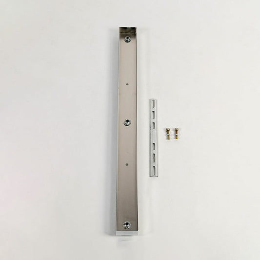 Ceiling plate shown on white background highlighting metal finish mounting slots screws and clean linear design for pendant light installation.