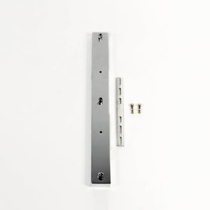 3 Light Chrome Rectangular Ceiling Plate Medium White Background