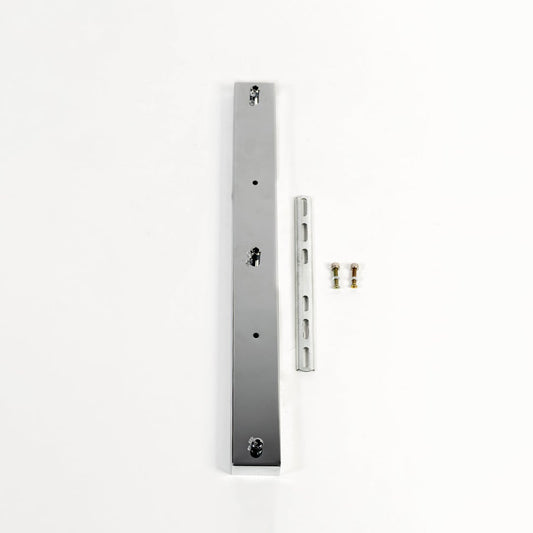 3 Light Chrome Rectangular Ceiling Plate Medium White Background