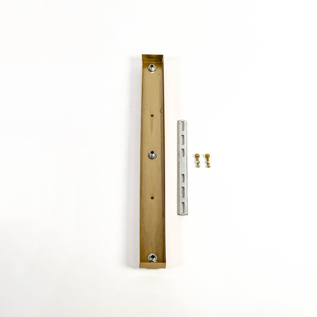 3 Light Gold Rectangular Ceiling Plate Medium White Background 1