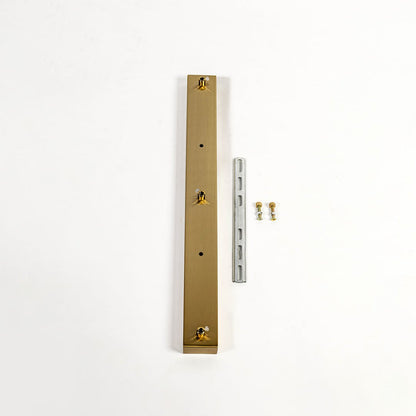 3 Light Gold Rectangular Ceiling Plate Medium White Background