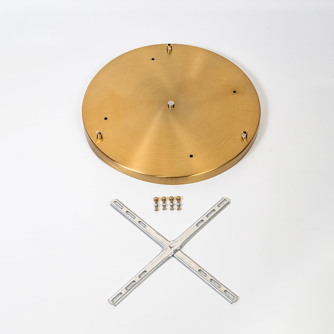 Black metal picture light mounting bar with fixing screws shown on white background highlighting sturdy build and clean finish.