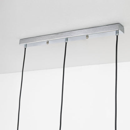 Black metal linear ceiling canopy highlighting minimalist design and premium finish details.