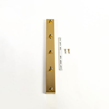 5 Light Gold Rectangular Ceiling Plate Medium White Background