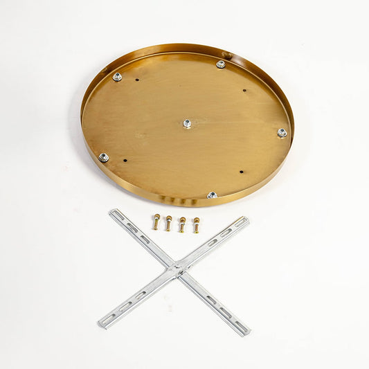 5-Light Gold Round Ceiling Plate - Medium
