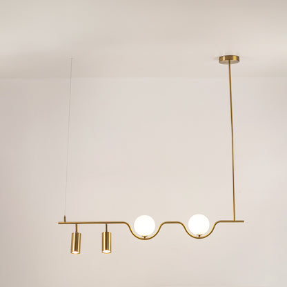 Aball Finnish 4-Light Chandelier - Gold