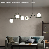 Aball 5-Light Geometric Chandelier - Black
