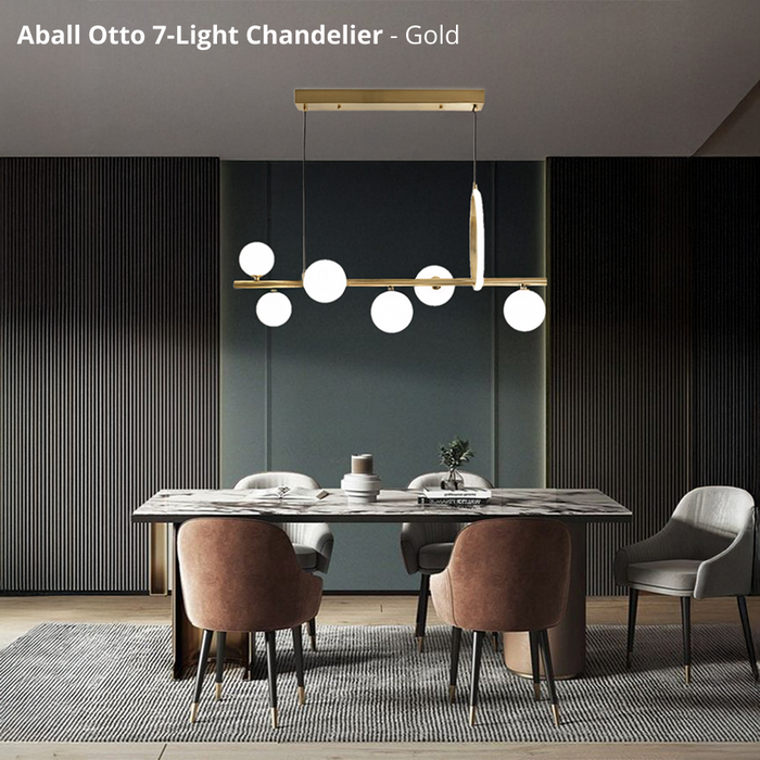 Aball Otto 7-Light Chandelier - Gold