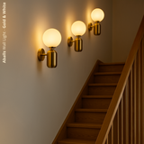 Aballs Wall Light - Gold & White