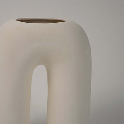 Abstract Inverted U-Shaped Ceramic Flower Vase