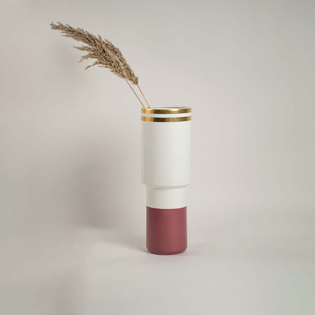 Amaya Vase Pink White Background 1