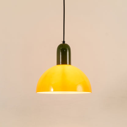 Aurelia Orange Hemisphere Pendant Light - Green