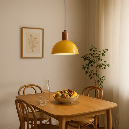 Contemporary pendant lamp combining soft pink and bright orange hues designed to bring artistic flair and visual warmth to interiors.