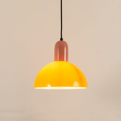 Aurelia Orange Hemisphere Pendant Light - Pink