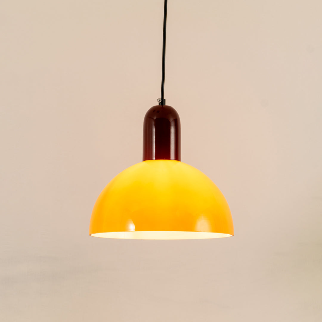 Modern burgundy and white pendant light for luxury dining room and stylish kitchen decor inspiration styling.