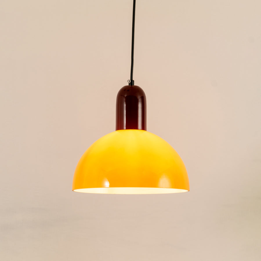 Modern burgundy and white pendant light for luxury dining room and stylish kitchen decor inspiration styling.
