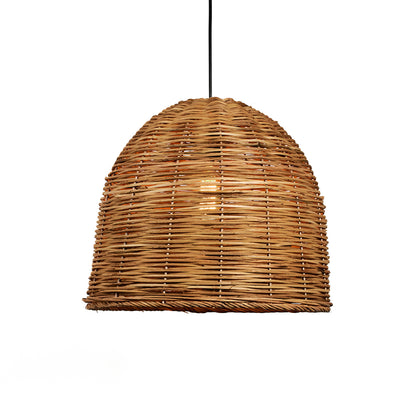 Bamboo Basket Hanging Lamp