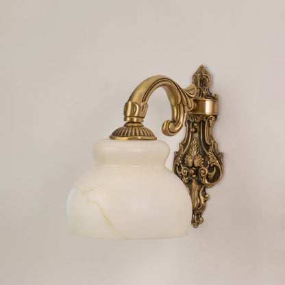 Baroque Vintage Wall Lamp light off white background