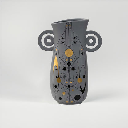 Barrit Ceramic Flower Vase - Grey