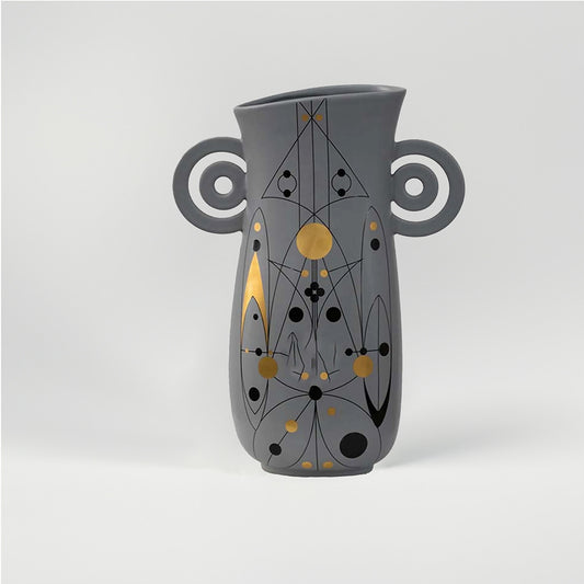 Barrit Ceramic Flower Vase - Grey