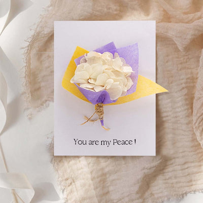 Belle Ame Bouquet Handmade Card | Dried Flower Gift Card