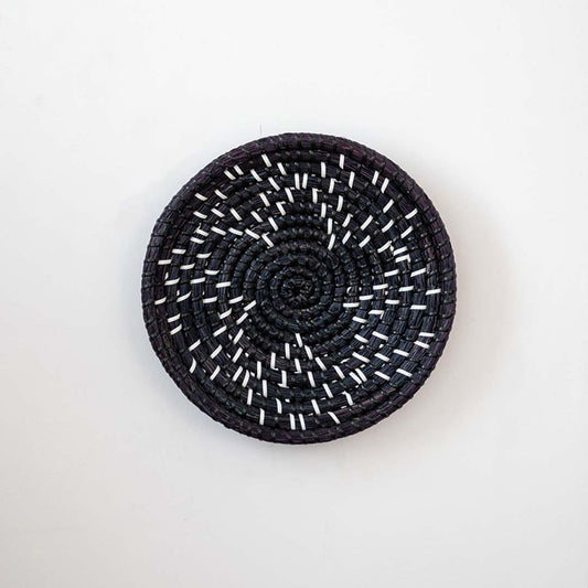 Bexon Handwoven Sabai Grass Hanging Wall Basket - Pure Black