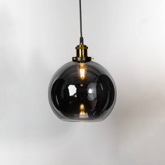 Blown Glass Pendant Light - Black