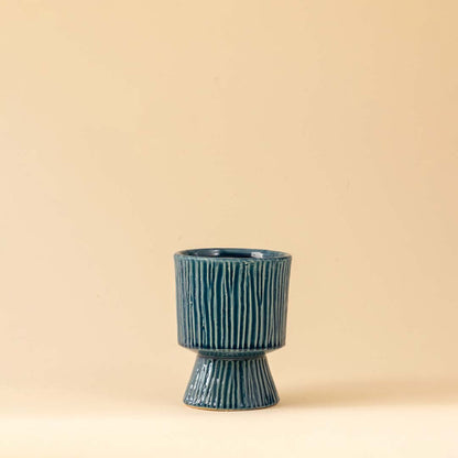 Remnant Blue-Gold Ceramic Vase - Small