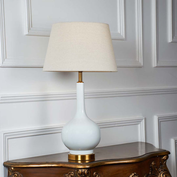 Bowie Ceramic Table Lamp - Cream