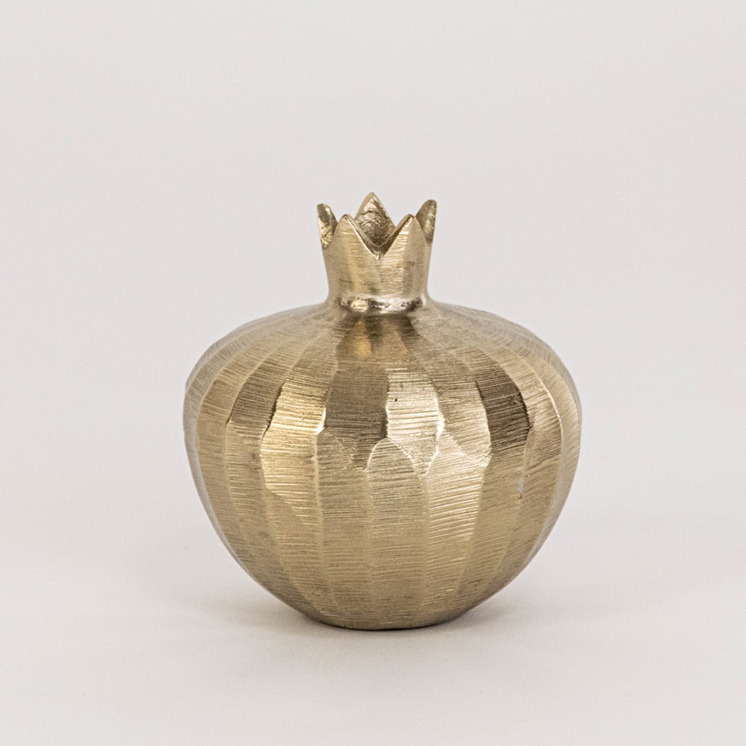 Brass Pomegranate Decorative Object - Medium