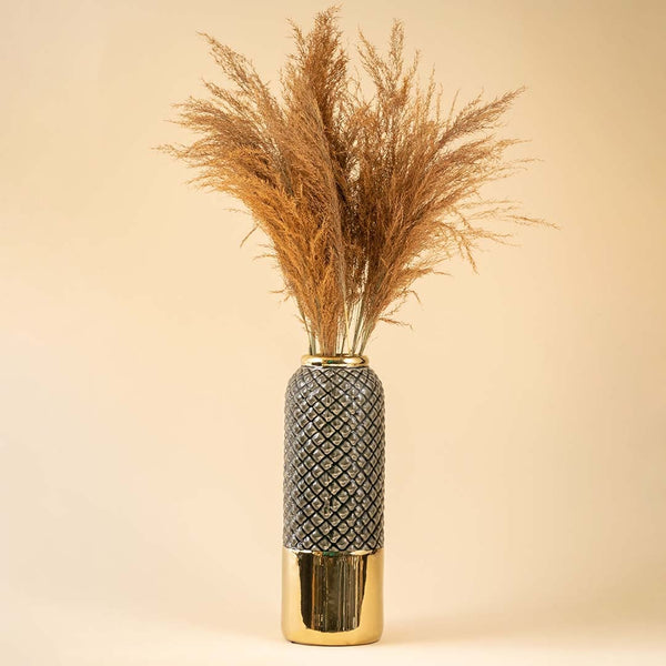 Bygone Gold Ceramic Vase - Open Box