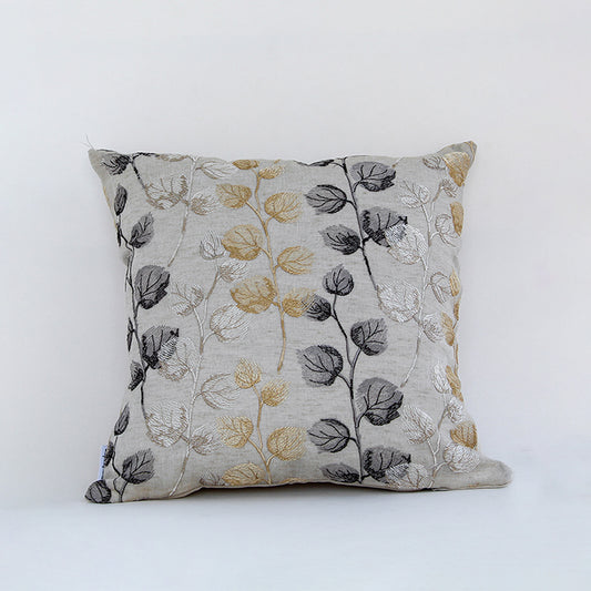 Calmingly Breezy Embroidered Cushion Cover - Cotton