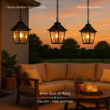 Carson Ribbed Glass Outdoor Hanging Light