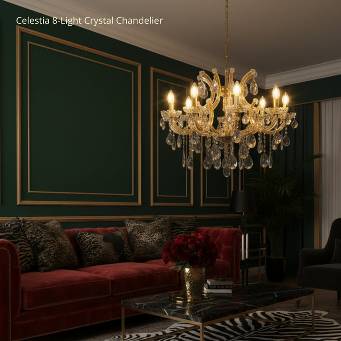 Celestia 8-Light Crystal Chandelier