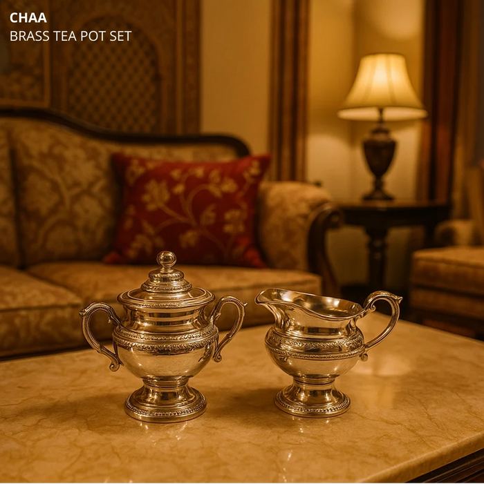 Chaa Brass Tea Pot Set