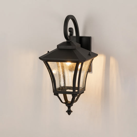 Chamber Downward Outdoor Wall Light - Black