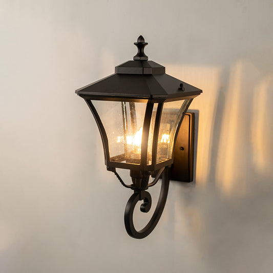 Chamber Upward Outdoor Wall Light - Dark Brown