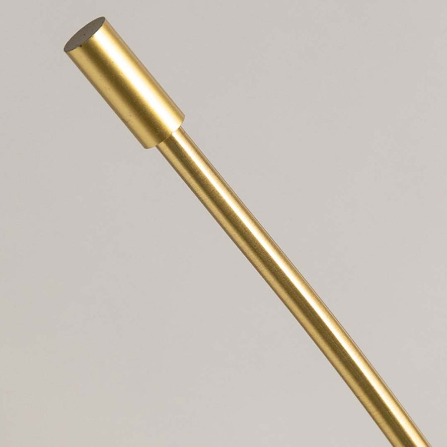 Macro shot highlighting the reflective ceramic surface and golden stem curvature of the White Cherry Decor.