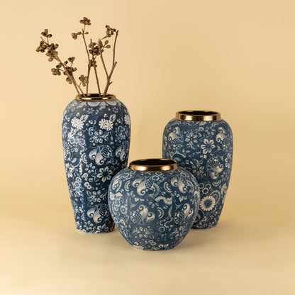 Chinese Blue Retro Vase - Medium