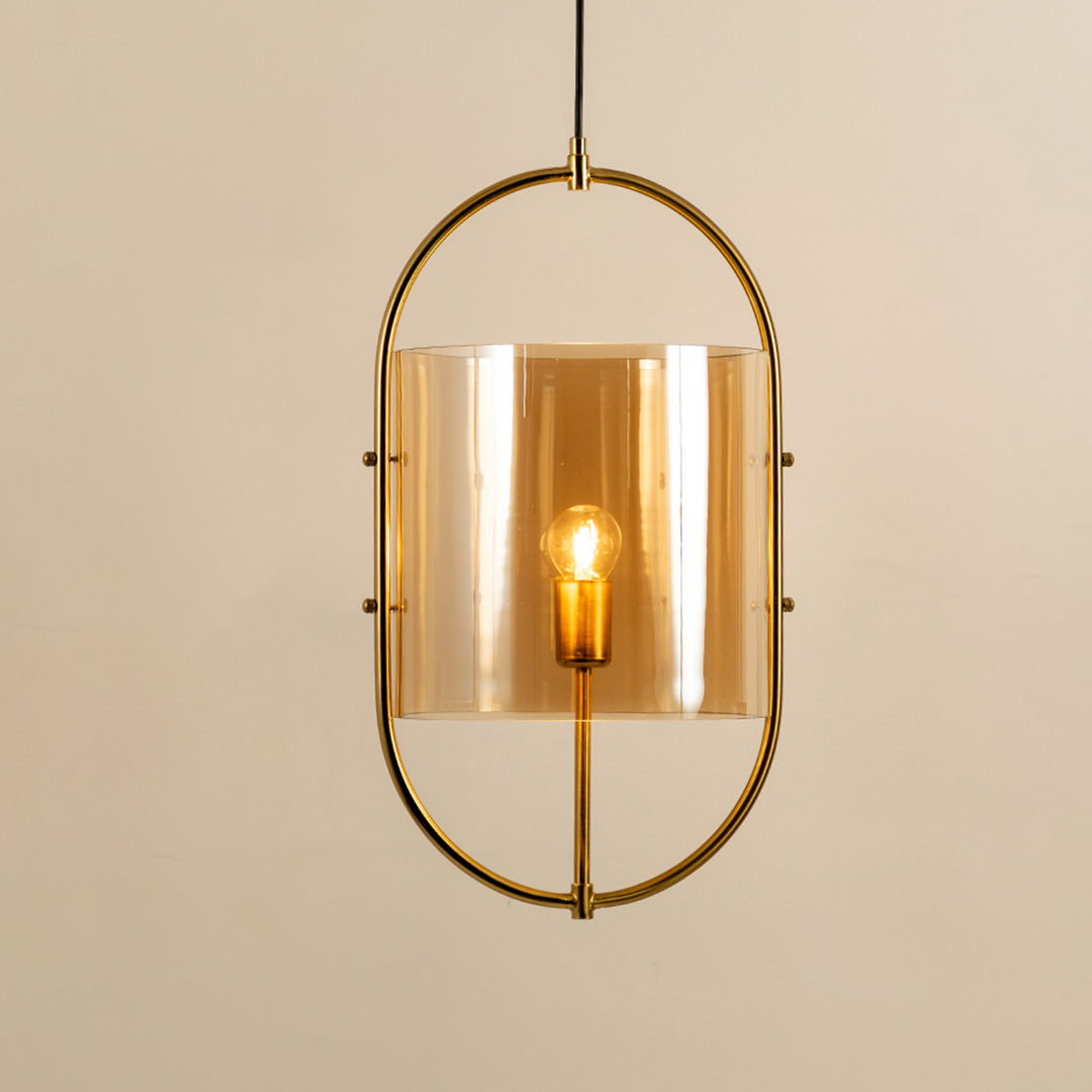 Chinese Lantern Pendant Light- Amber