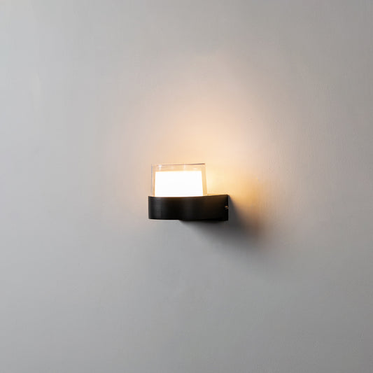 Coastal Outdoor Wall Light - Glass & Black