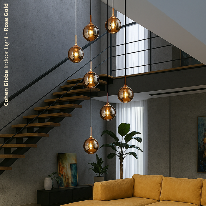 Cohen Globe Indoor Light - Rose Gold