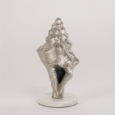 Conch Shell Silver Decorative Object