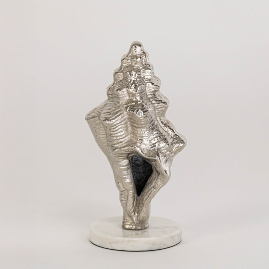 Conch Shell Silver Decorative Object