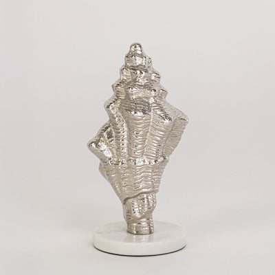 Conch Shell Silver Decorative Object